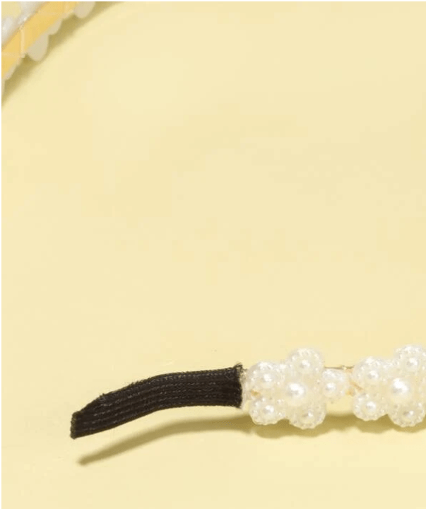 Girls pearl beaded white hairband/hair hoop