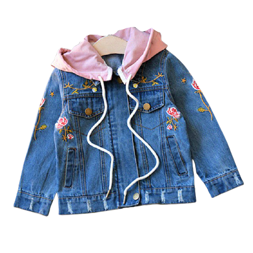 Girls Kids Essential Denim Biker Jacket | Adorbs Online