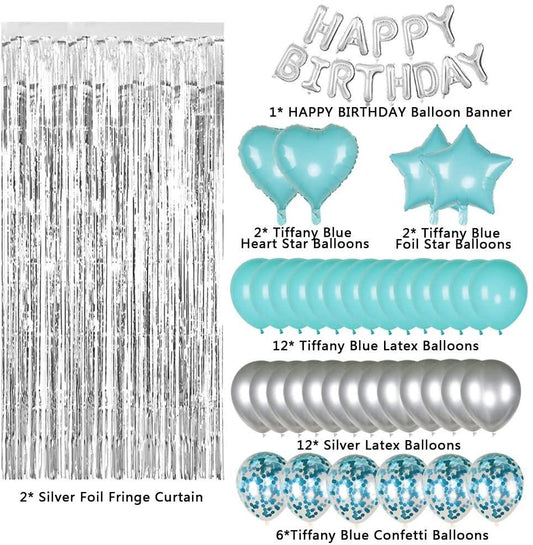Tiffany Blue Balloons Table Runner Wedding Birthday Xmas Party Pack | Adorbs Online