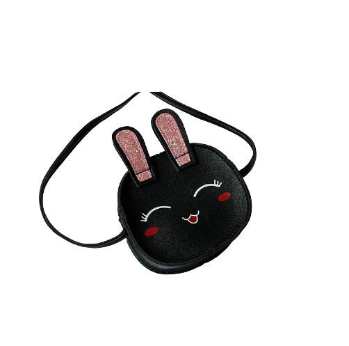 Cute Rabbit Design Kids Messenger Crossbody Bag For Girls Party Handbag Black | Adorbs Online