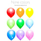 100 Pack (9 color) Party Balloons 10 Inch Strong Latex, Multicolor Balloons | Adorbs Online