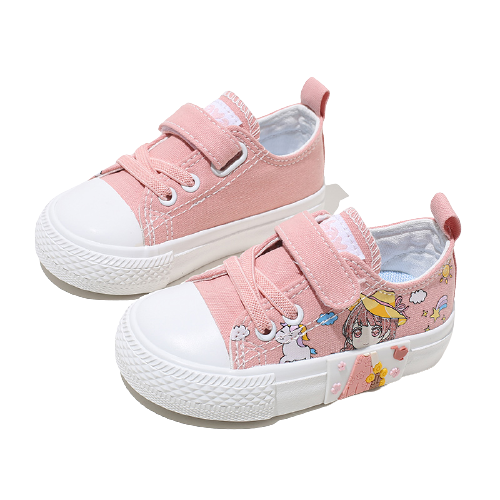 Girls Sneakers Low Top Comfy Stylish Fashionable Wearable Shoes Pink Unicorn Design | Adorbs Online 