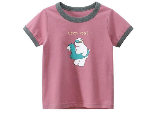 Character Kids Boys Short T-Shirt Pink, Grey | Adorbs Online