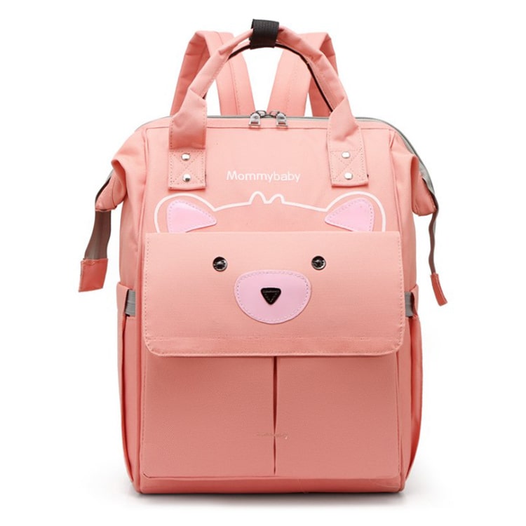 Pink Multi function mommy diaper bag backpack