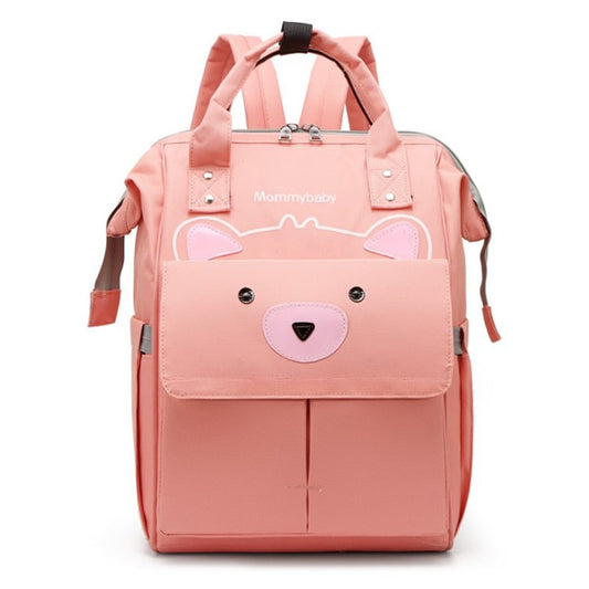 Pink Multi function mommy diaper bag backpack