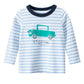 Character Kids Boys Long Sleeve T-Shirt Stripped Blue, White | Adorbs Online