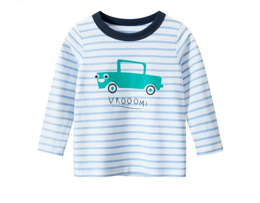Character Kids Boys Long Sleeve T-Shirt Stripped Blue, White | Adorbs Online