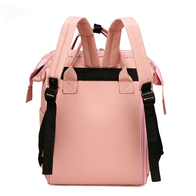 Pink Multi function mommy diaper bag backpack