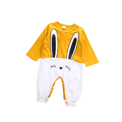 Newborn Warm Unisex Romper Yellow, White | Adorbs Online