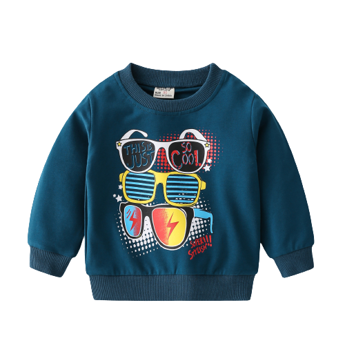 Character Boys Kids Long Sleeve Sweatshirt Sweater Crew Neck Blue | Adorbs Online