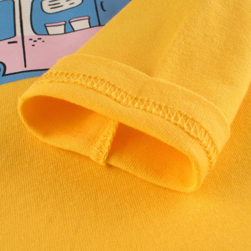 Character Cartoon Kids Girls Long Sleeve T-Shirt Yellow | Adorbs Online