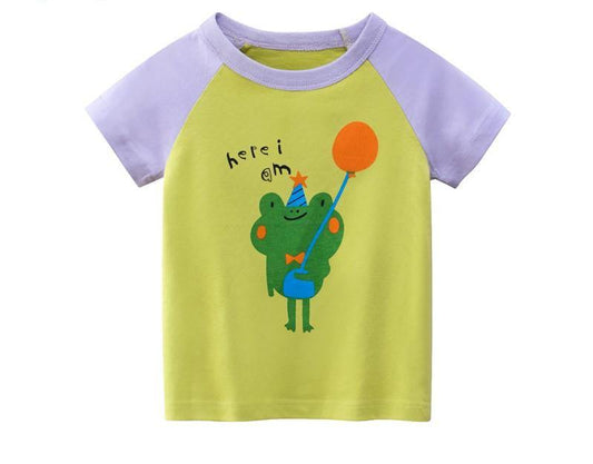 Character Kids Girls Short T-Shirt Green, Purple | Adorbs Online