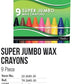 9 SUPER Jumbo Wax Crayons