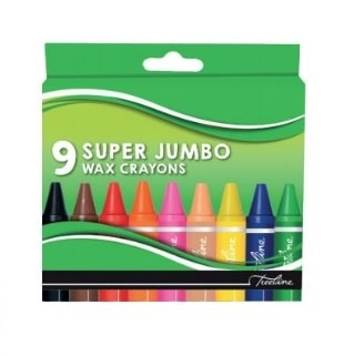 9 SUPER Jumbo Wax Crayons